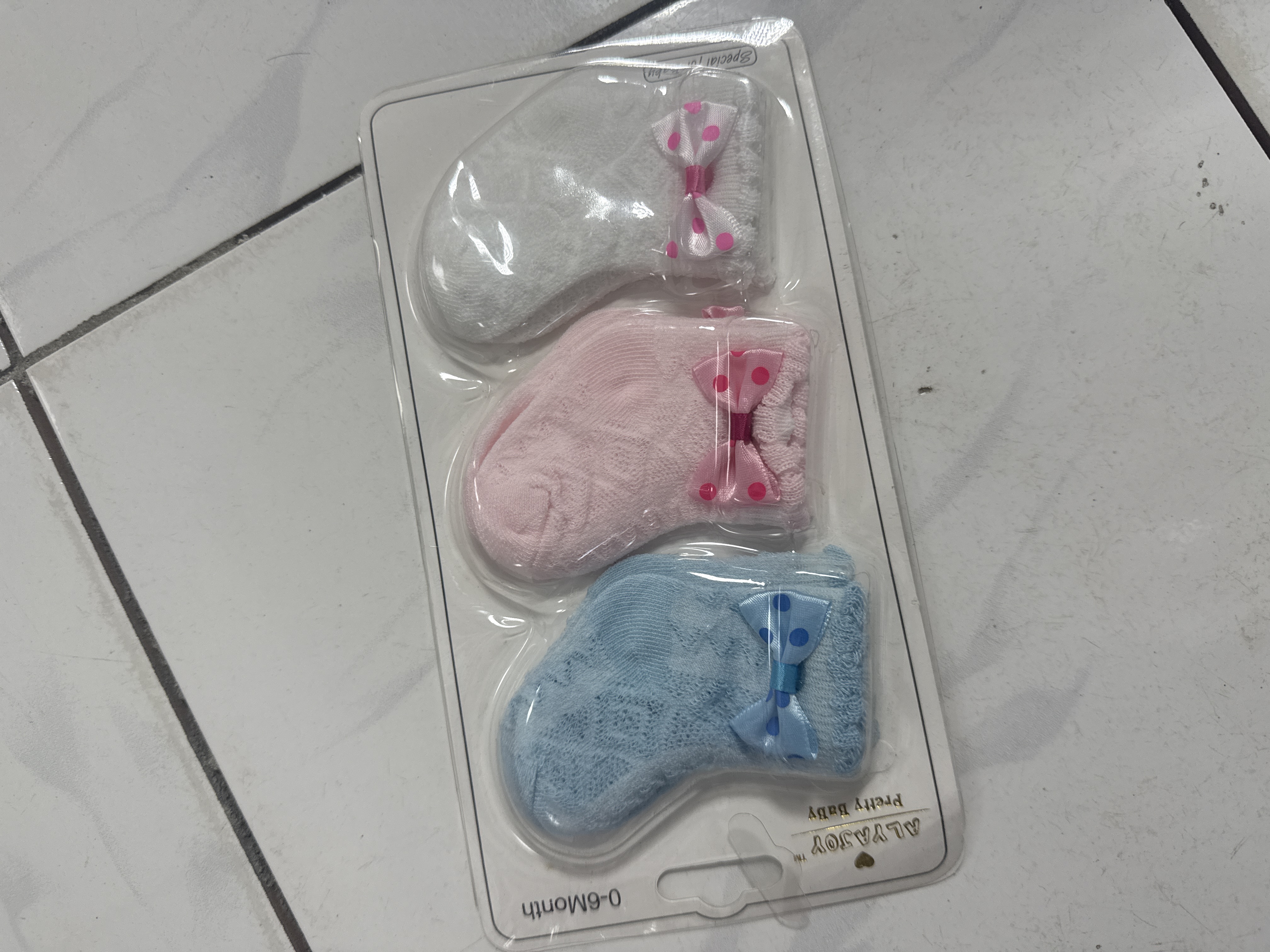 3 pair of baby socks
